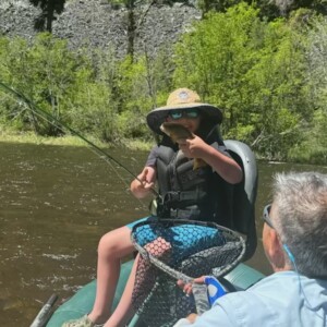 Noah from up the creek on his first float trip